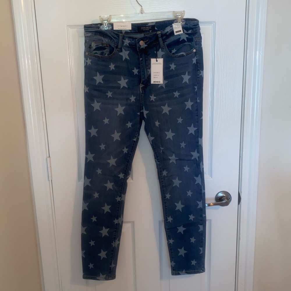 Judy Blue High Rise jeans with stars, Skinny, Size 13/31